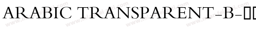 ARABIC TRANSPARENT-B字体转换